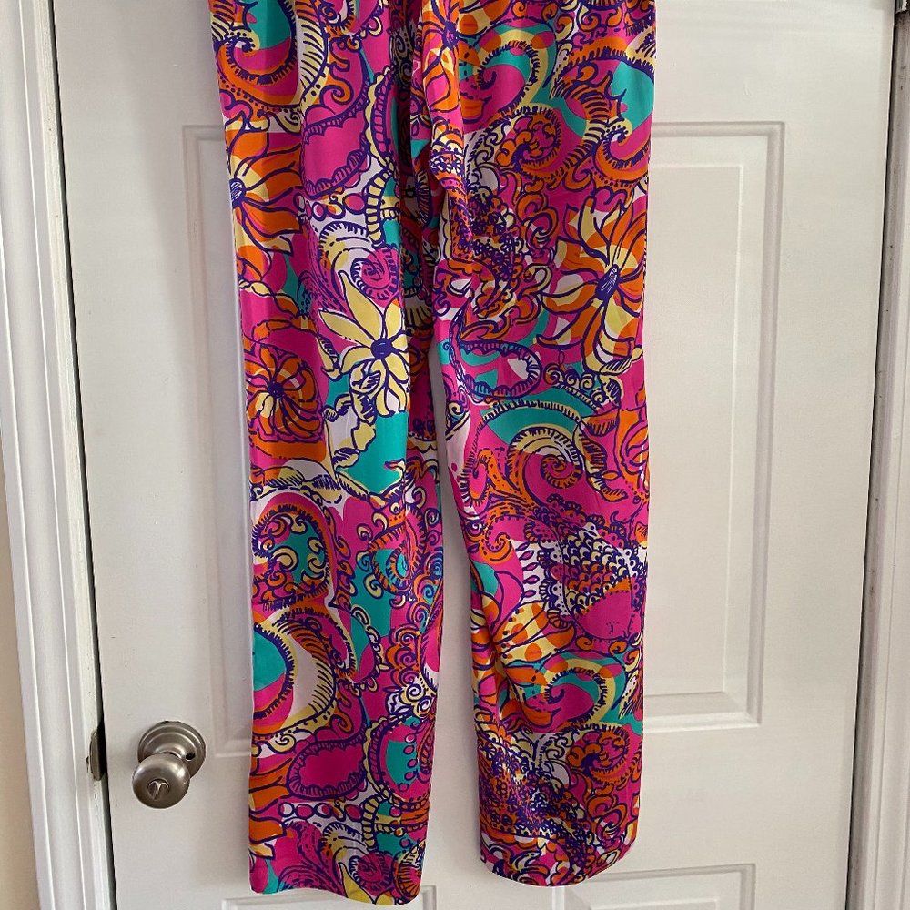 Lilly Pulitzer palazzo pants in "Sea & Be Seen" print - Picture 5 of 5